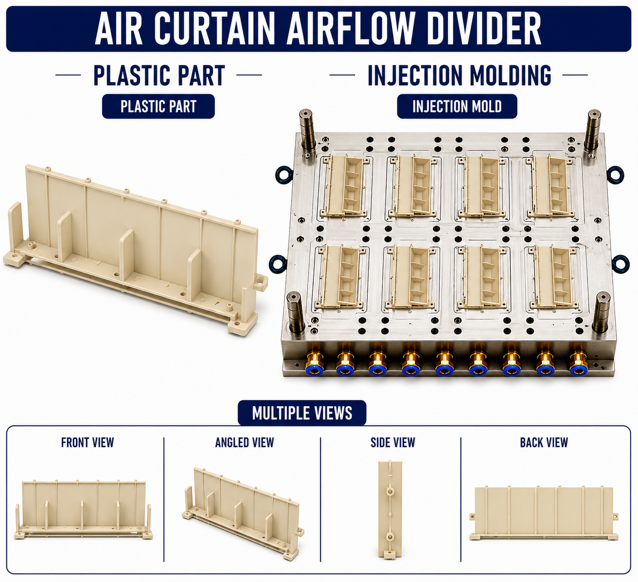 Air Curtain Plastic Air Flow Divider Mould and Moulding Service